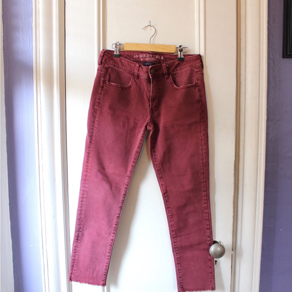 American Eagle Outfitters Women’s Maroon Skinny Jeans